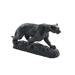1043203761 Gravur Leopard, Schungit (stab.), 12 x 7,5cm | Edelsteine, Heilsteine & Schmuck