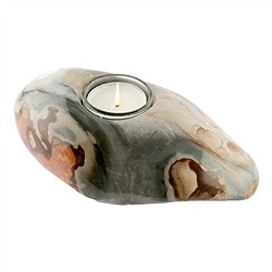 1044405014 Bougie &#xE0; chauffe-plat Polychrome-Jaspis poli, 15cm | Marco Schreier