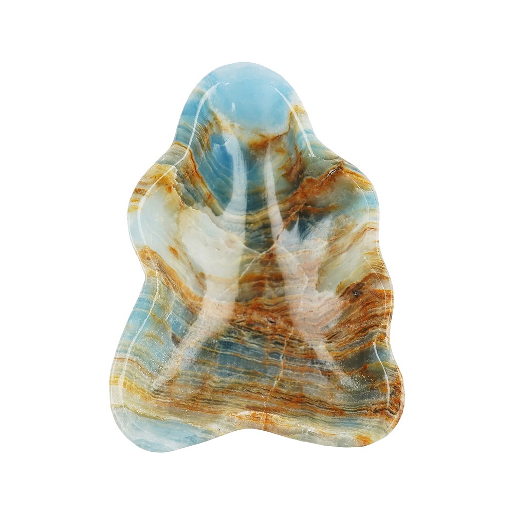 Aragonite bowl (blue) 15 x 10cm | wholesaler gems, healing stones & jewelry