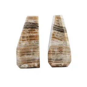 Bookends alabaster calcite, 16cm | wholesaler gems, healing stones & jewelry