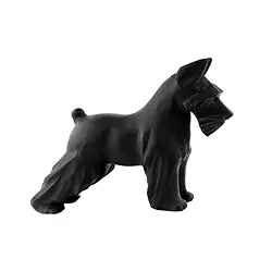 1059203757 Engraving dog (Schnauzer), alabaster calcite (black), 14.0 x 9.0 cm | Marco Schreier