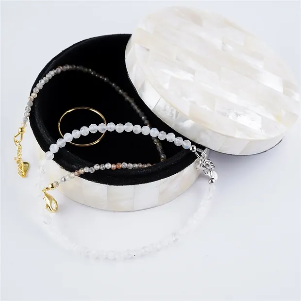 Dose Perlmutt rund, 8cm | Schreier Großhändler Edelsteine, Heilsteine & Schmuck