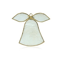 1061401517 Decorative pendant capiz shell bell white, 11.5cm  | Marco Schreier