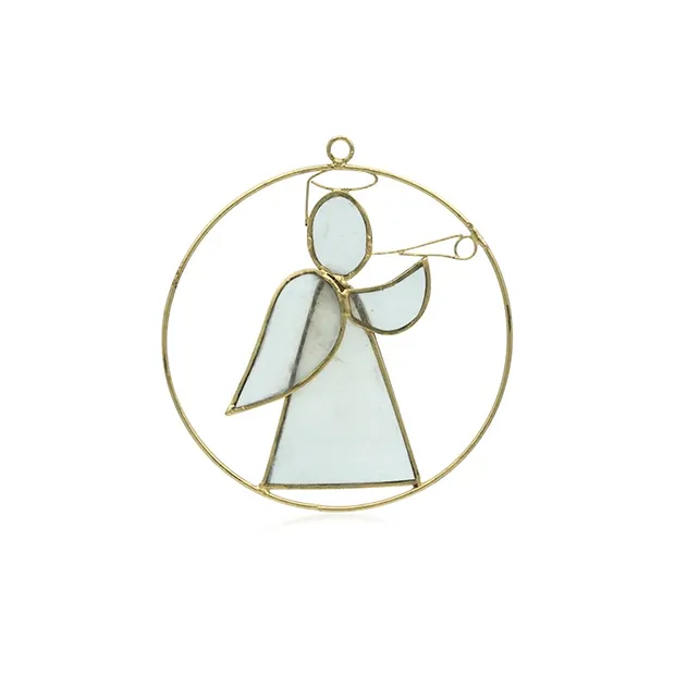 Ciondolo decorativo angelo di Capiz bianco, 11,5 cm | Marco Schreier