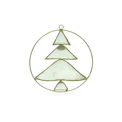 1061401521 Deko-Anhänger Capiz-Muschel Tannenbaum weiß, 11,5cm  | Marco Schreier