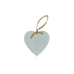 1061401526 Pendentif décoratif Coquille Capiz Coeur blanc, 5cm (24 pcs/UC) | Marco Schreier