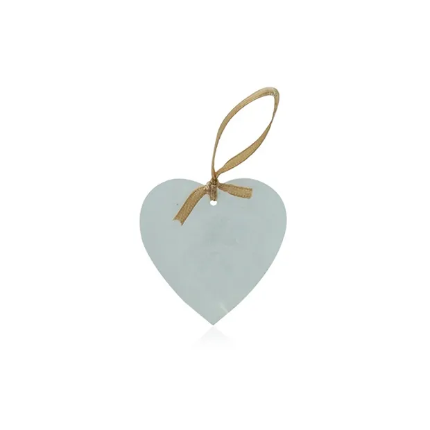 Decorative pendant capiz shell heart white, 5cm (24 pcs./ PU) | Marco Schreier