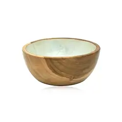 1061403427 Mother of Pearl bowl, wood, 19cm | wholesaler gems, healing stones & jewelry