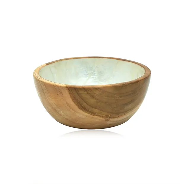 Bol en nacre, bois, 19cm | Pierres précieuses, pierres thérapeutiques & bijoux