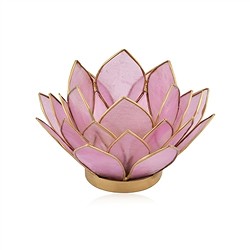 1061405138 Loto tea light Capiz shell rosa | gemme, pietre curative e gioielli all'ingrosso