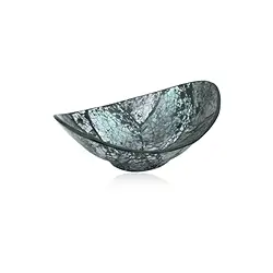 1061703407 Bowl Paua Shell black, oval, 11.5 x 8.8 cm | wholesaler gems & healing stones