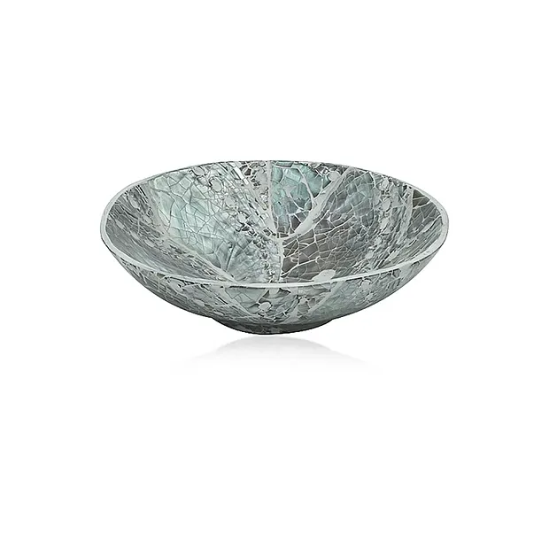 Bowl Paua Shell white, round, 9.5cm | wholesaler gems, healing stones & jewelry