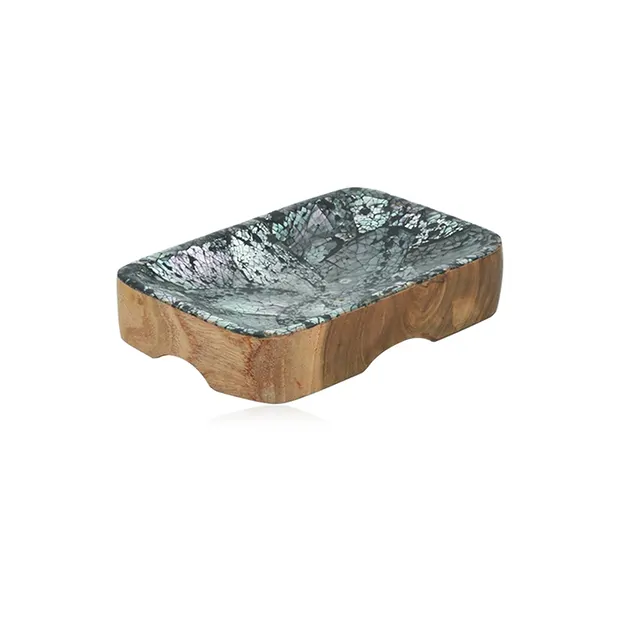 Porte-savon Paua Abalone, rectangulaire, 12,5 x 8cm | Marco Schreier