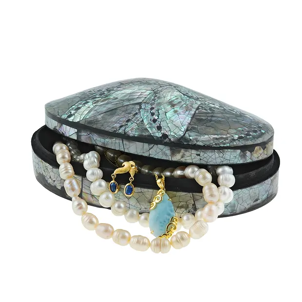 Box shell lid, 15 x 11cm | wholesaler - gems, precious & healing stones, jewelry