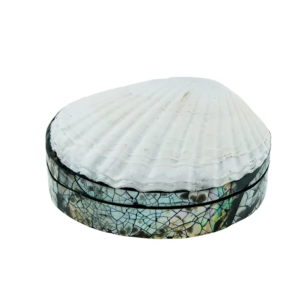 Coperchio a conchiglia in latta, 11 x 11 cm | grossista gemme e pietre curative