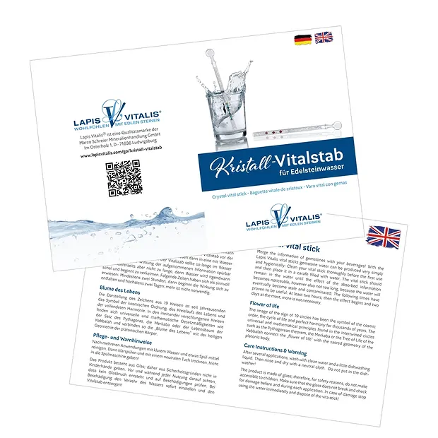 Kristall-Vitalstab "Mars-Mischung“, 16cm | GH Edelsteine, Heilsteine & Schmuck