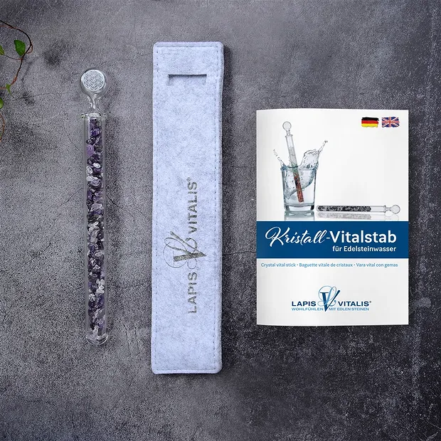 Crystal Vital Stick "Crystal Clear", 20cm | wholesaler gems & healing stones
