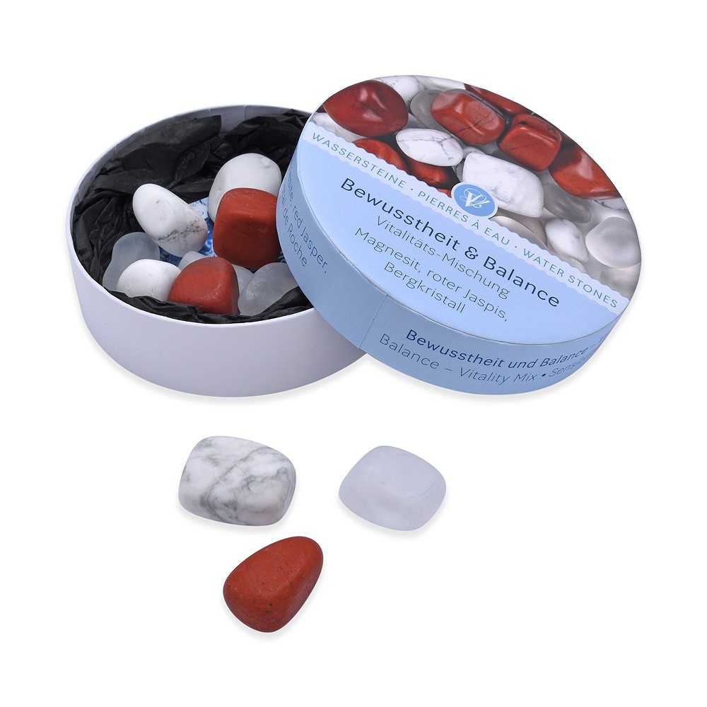 Water Stones Vitality Mixture in gift box | wholesaler gems & healing stones