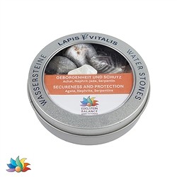 1082706208 Gemstone Balance Water Stones &quot;Security and Sagittarius&quot; in metal gift box | Marco Schreier