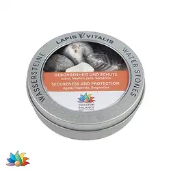 1082706208 Pierres pour eau de gemmes "Sécurité et protection" en boîte cadeau métallique | Marco Schreier