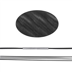 1200808135 Steel Chokers several cords black, 45cm, bayonet clasp | Marco Schreier