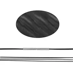 1200808145 Steel Chokers several cords black, 50cm, bayonet clasp | Marco Schreier