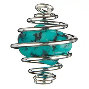 Spiralanhänger 12mm, silberfarben (50 St./VE) | Edelsteine, Heilsteine & Schmuck