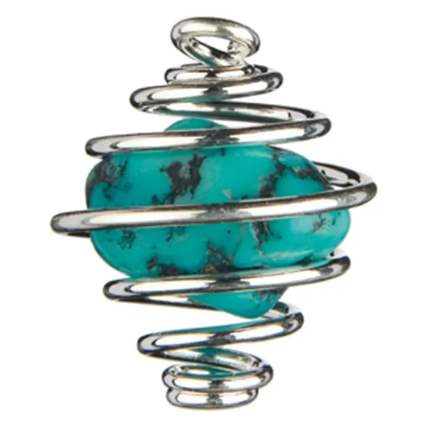 Spiralanhänger 12mm, silberfarben (50 St./VE) | Edelsteine, Heilsteine & Schmuck