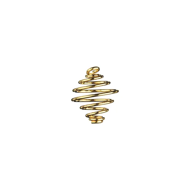 Spiral pendant 12mm, gold-colored (50 pcs./ PU) | gems, healing stones & jewelry