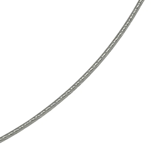 Collar de alambre de acero un cordón grueso de color acero, 45 cm, cierre giratorio | Marco Schreier