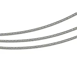 1201008035 Collier ras de cou en acier plusieurs cordons couleur acier, 45cm, Fermoir rotatif | Marco Schreier