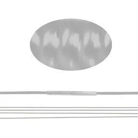 Collier ras de cou en acier plusieurs cordons argent-blanc, 45cm, Fermoir rotatif | Marco Schreier