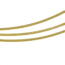 1201008305 Collier ras de cou en acier, plusieurs cordons dorés, 42cm, Fermoir rotatif | Marco Schreier