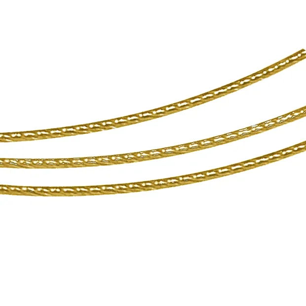 Collier ras de cou en acier, plusieurs cordons dorés, 50cm, Fermoir rotatif | Marco Schreier