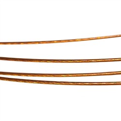 1201008435 Steel Chokers several cords red-brown, 45cm, twist clasp | Marco Schreier