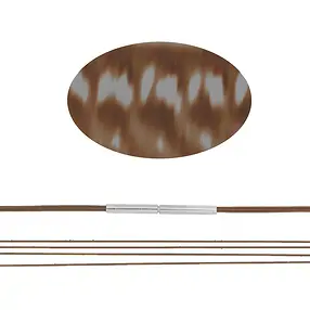 Cerchio d'acciaio più corde rosso-marrone, 45 cm, Fermaglio | Marco Schreier