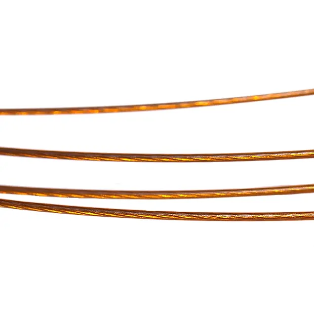 Cerchio d'acciaio più corde rosso-marrone, 45 cm, Fermaglio | Marco Schreier