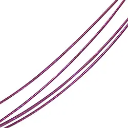 1201008535 Collar de alambre de acero varios cordones morado, 45 cm, Cierre por torsión | Marco Schreier