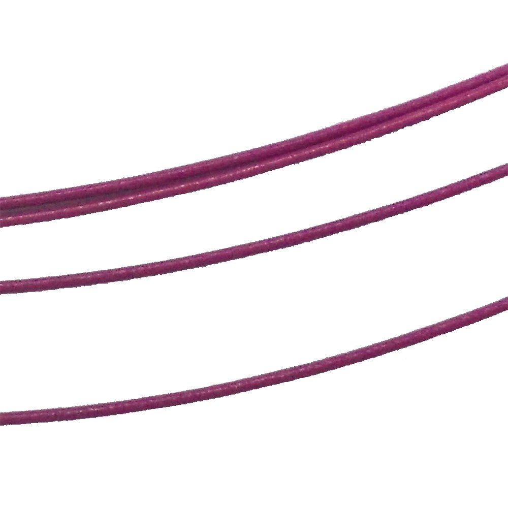 Steel Chokers several cords pink, 50cm, twist clasp | Marco Schreier