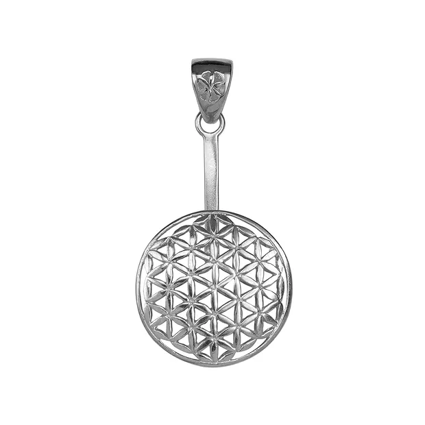 Donut holder Flower of Life silver, for 30mm donut | Marco Schreier