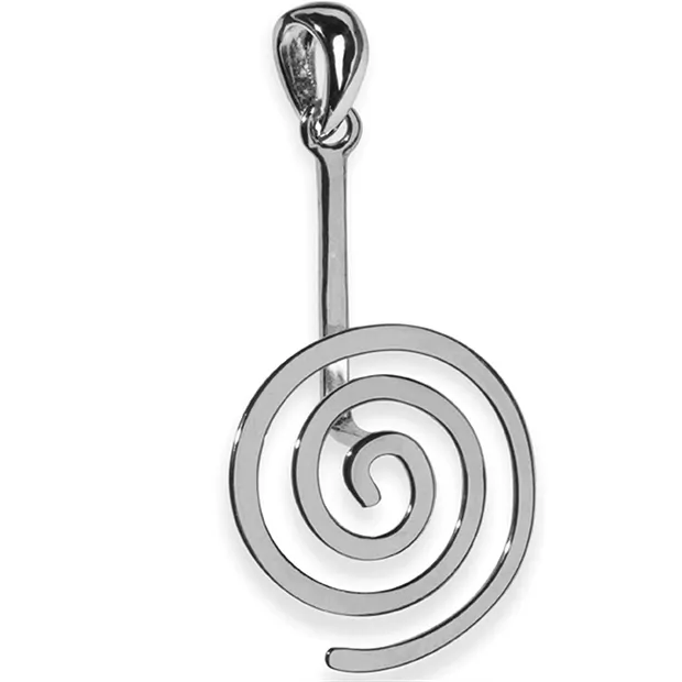 Donut holder "Spiral" silver, for 60mm donut | wholesaler gems & healing stones