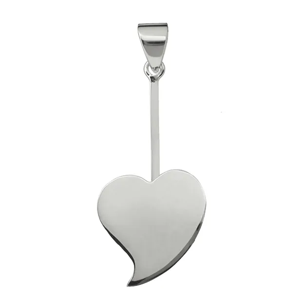 Donut holder heart Silver, for 30 - 40mm donut | gems, healing stones & jewelry