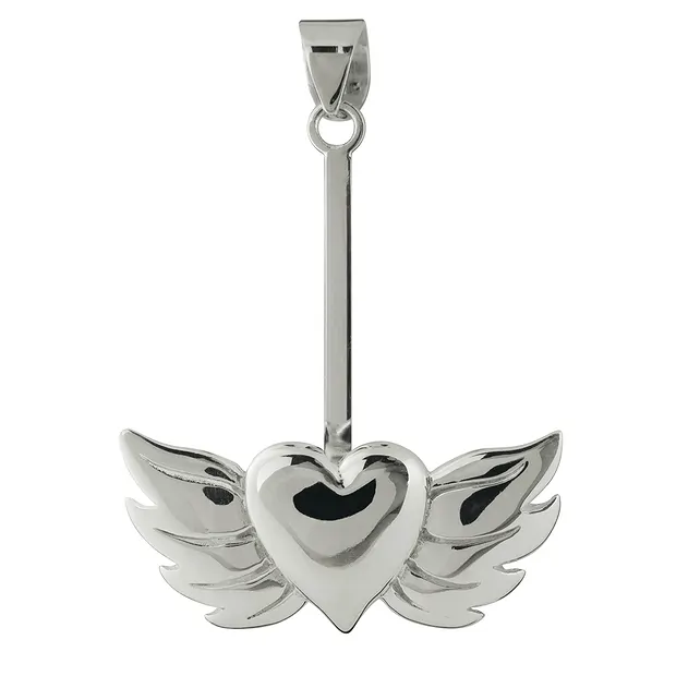 Winged heart donut holder Silver, for 30 - 40mm donut | Marco Schreier