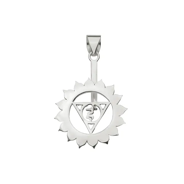 Donut holder "Chakra neck/throat" silver, for 30 - 40mm donut | Marco Schreier