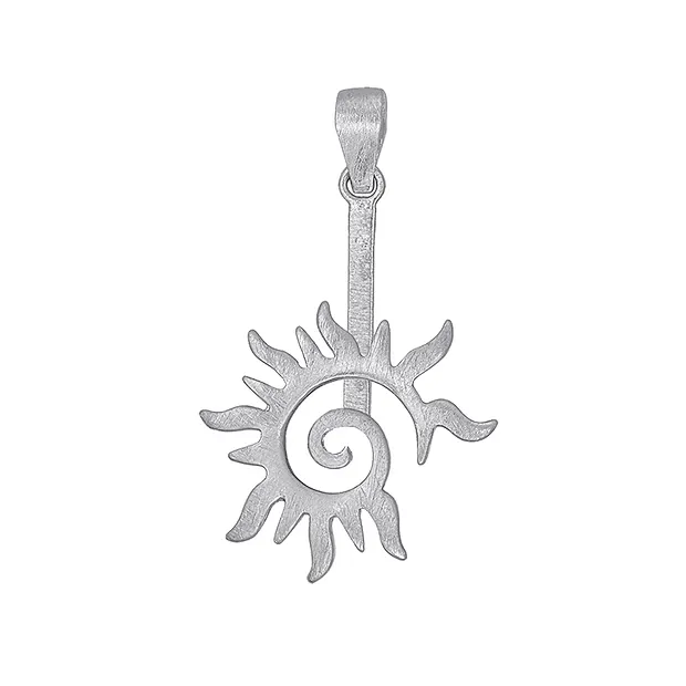 Donuthalter Flammen-Spirale Silber matt, für 30mm-Donut | Marco Schreier