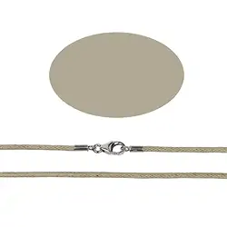 1205016014 Baumwoll-Collier, beige, 1,5mm x 45cm, Verschluss Silber 925 | Marco Schreier