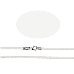 1205016204 Baumwoll-Collier, weiß, 1,5mm x 45cm, Verschluss Silber 925 | Marco Schreier