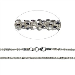 1205091545 Collana scintillante, argento, 1,5 x 45 cm | grossista gemme e pietre curative