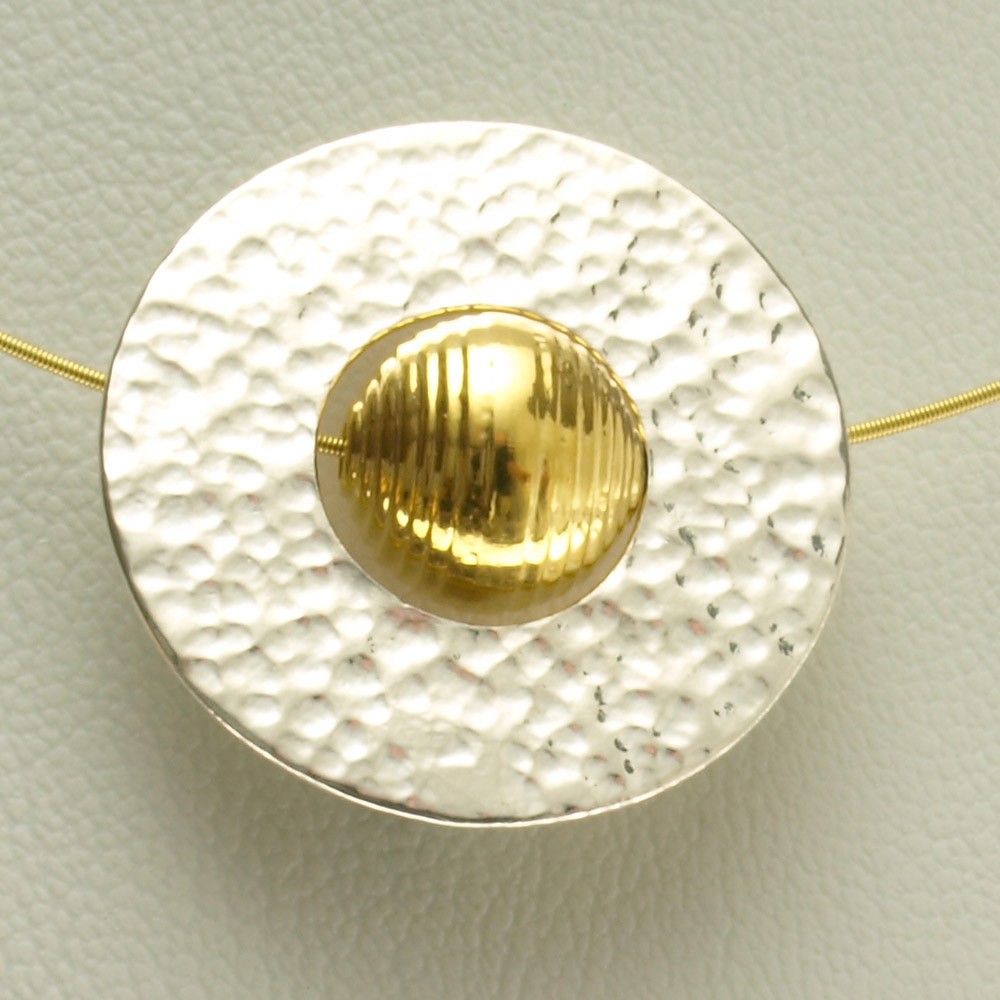 Varius circle hammered silver, 50mm | wholesaler gems, healing stones & jewelry