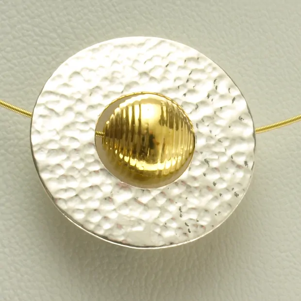 Cerchio Varius in argento martellato, 50 mm | grossista gemme e pietre curative